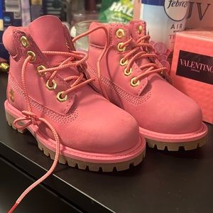 Cute toddler pink Timberland boots
